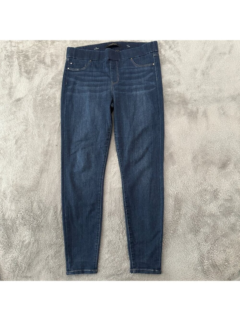 Liverpool Pull On Skinny Jeans Dark Wash Stretch Women's 14 32